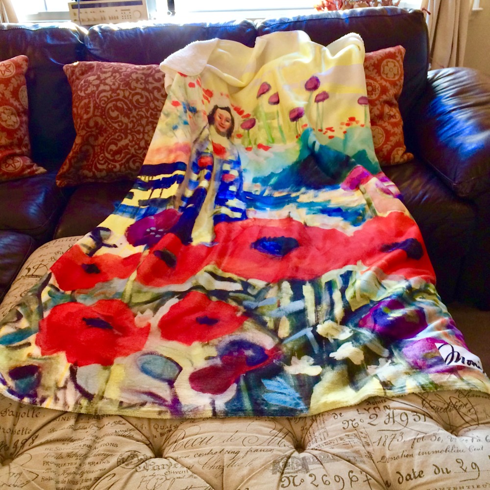 plush blanket 60x50 poppy saint