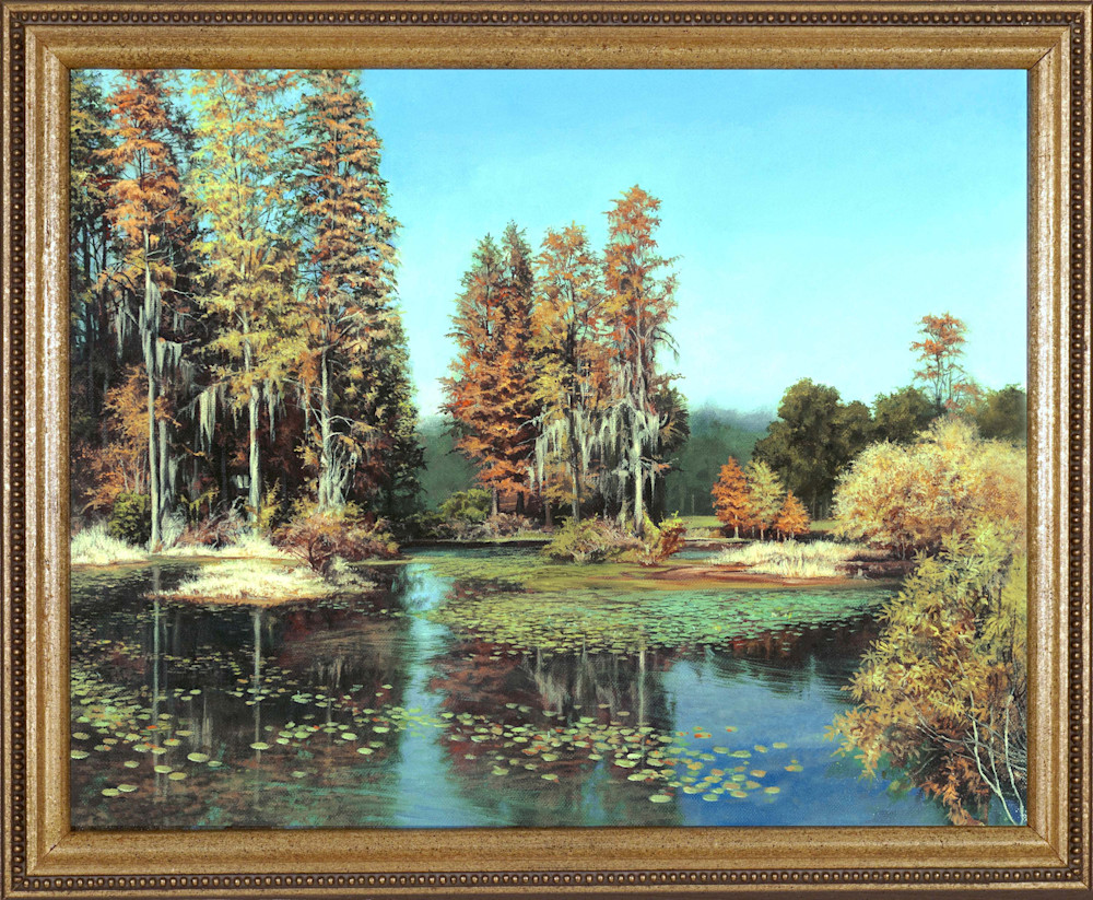 Autumn Pond framed