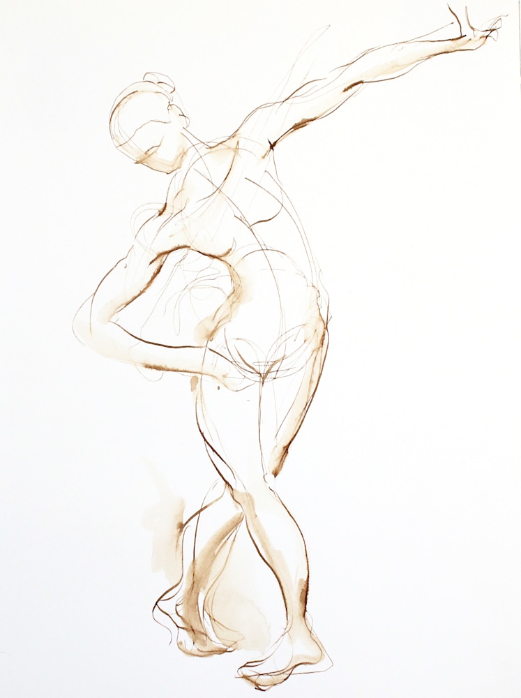 Let at læse patron Skygge Original Dancing Figure Line Drawing