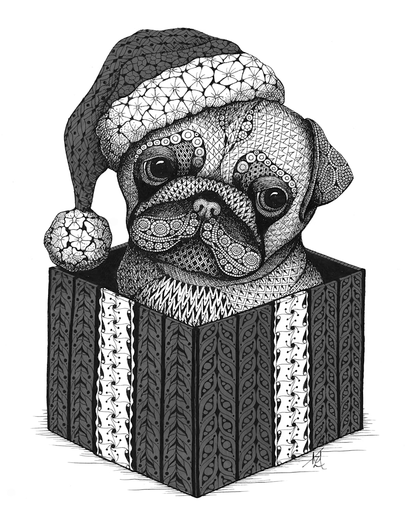Christmas Pug