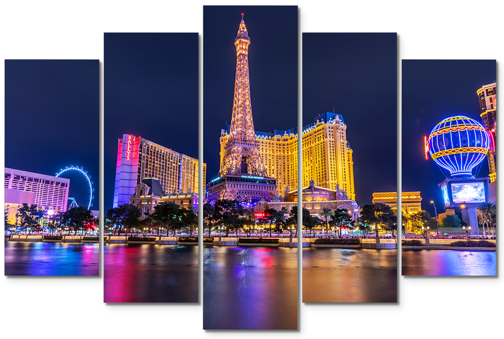 Paris Hotel Las Vegas 5 Piece Wall Art William Drew Photography