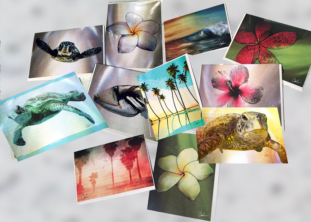 Pack of 10 Tropical Greeting Cards