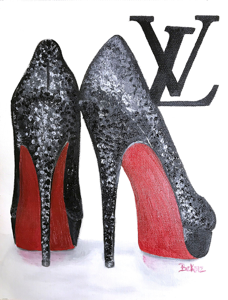 Christian Louboutin | Shoes | Christian Louboutin Classic Black Redbottoms  Size 6 Us Original Red Velvet Bag | Poshmark