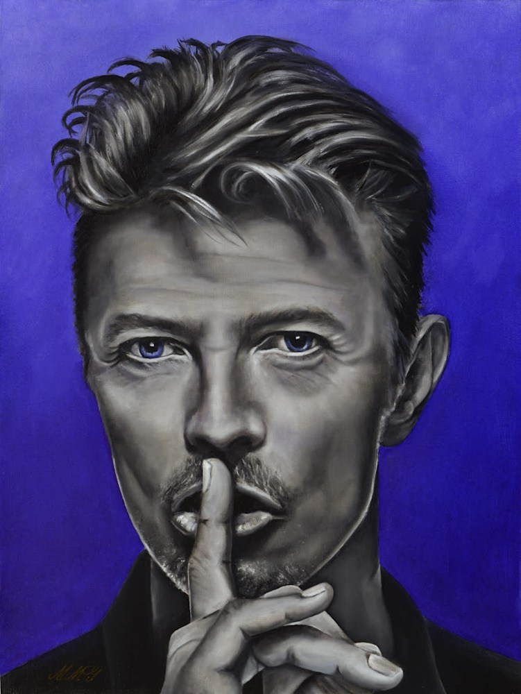 Oil on canvas 'Bowie' by Monica Marquez Gatica MMG Art Studio   Copy