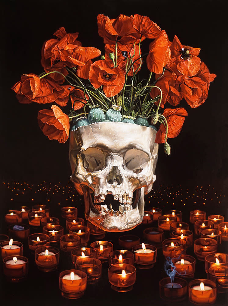 Kevin Grass King of Pain Acrylic on aluminum panel painting