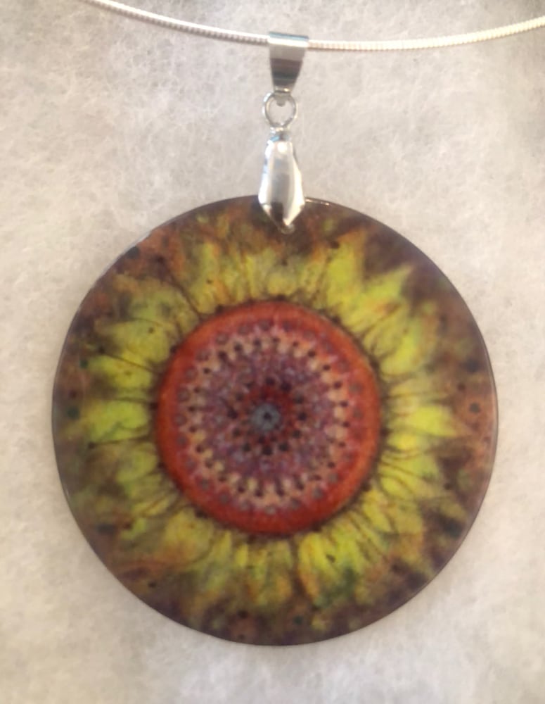 sunflower pendant