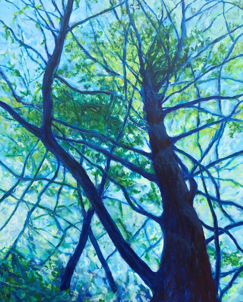 Tree Forms In Light, 2019 Acrylic, 60x48x2
