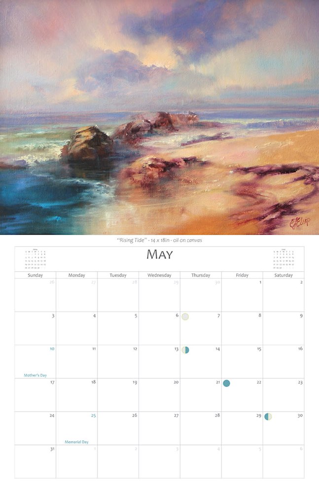 2020 Ocean Calendar 11x17in Art | CJElsip