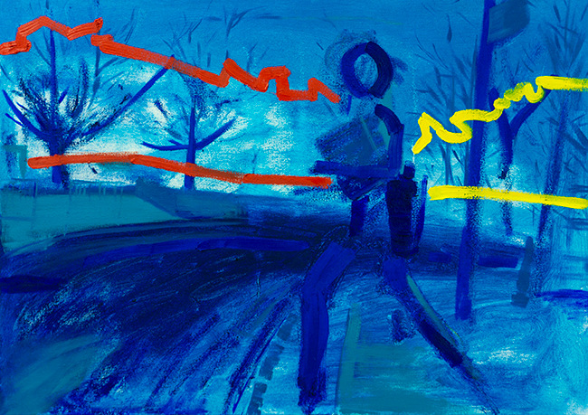 Stuart Bush, Living in a world of desire, oil on canvas, 50x70 cm