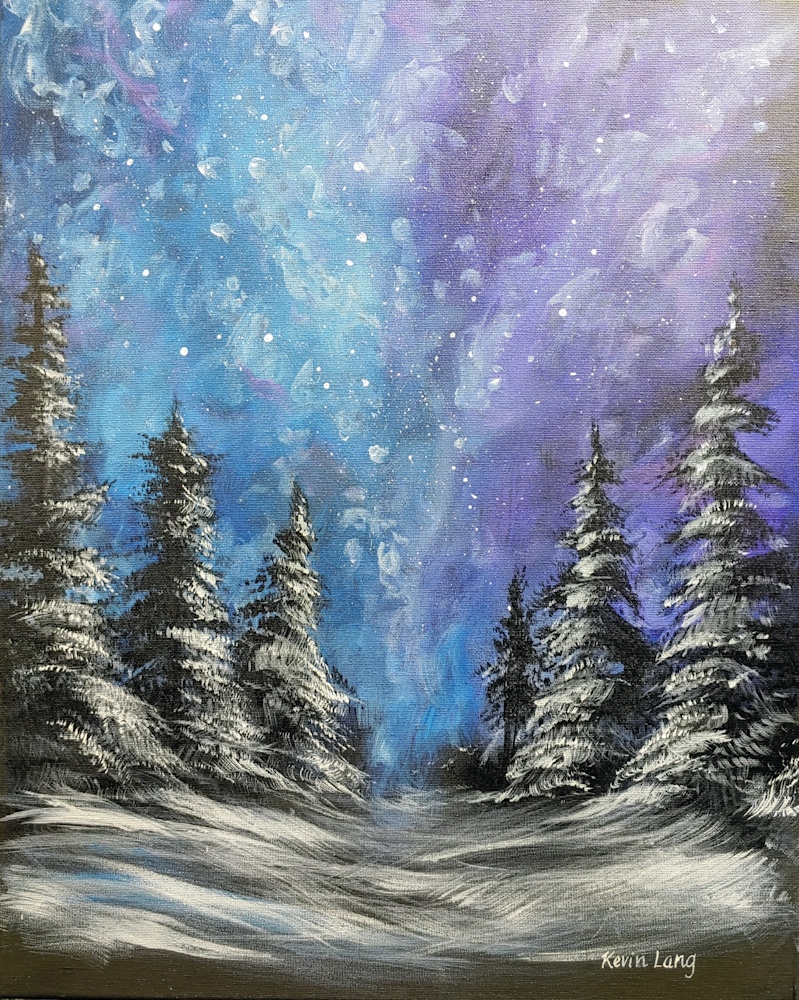 WINTER LANDSCAPE PAINTING ON CANVAS – Art Classes for Kids Shop