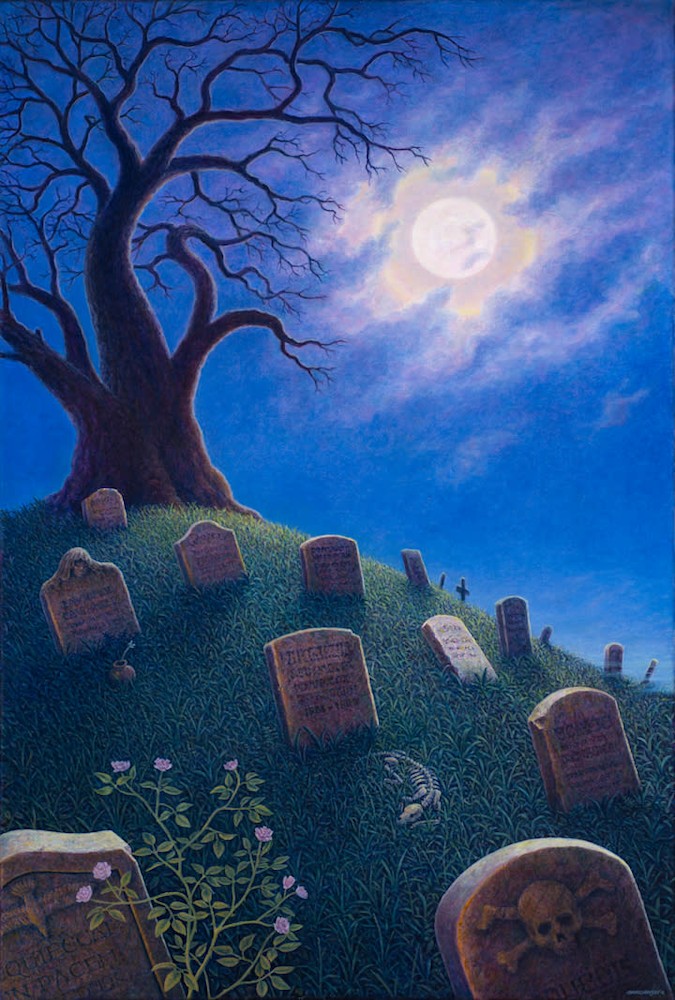 Resting in Peace original oil painting by Mark Henson