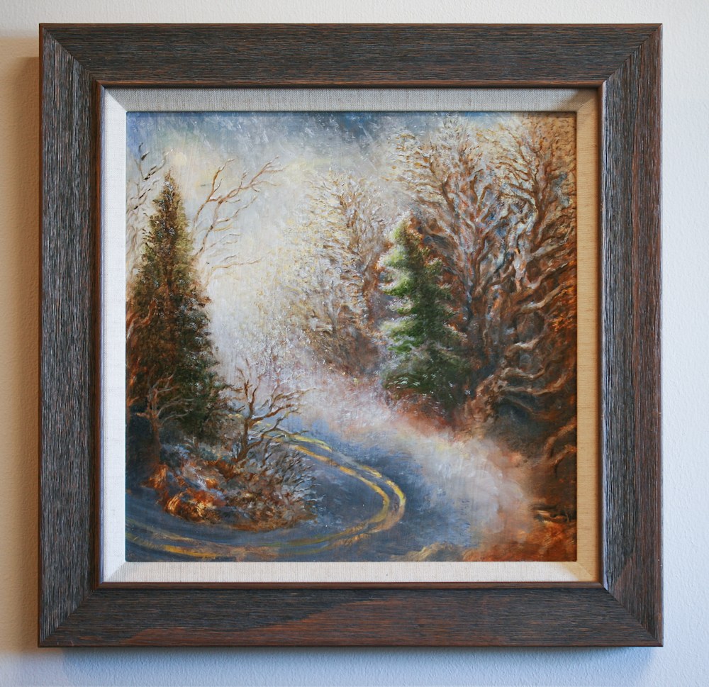 Appalachian Snowstorm Original Oil Painting For Sale Winter Blue Ridge Mountains Landscape Art Of Jason Rafferty Asheville Nc