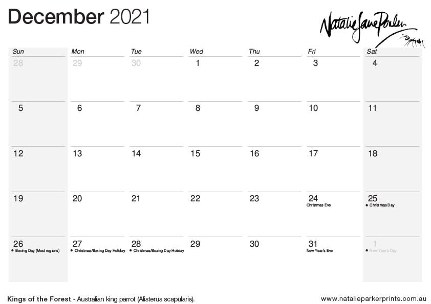 NJP 2021 Calendar A4 Dec cal