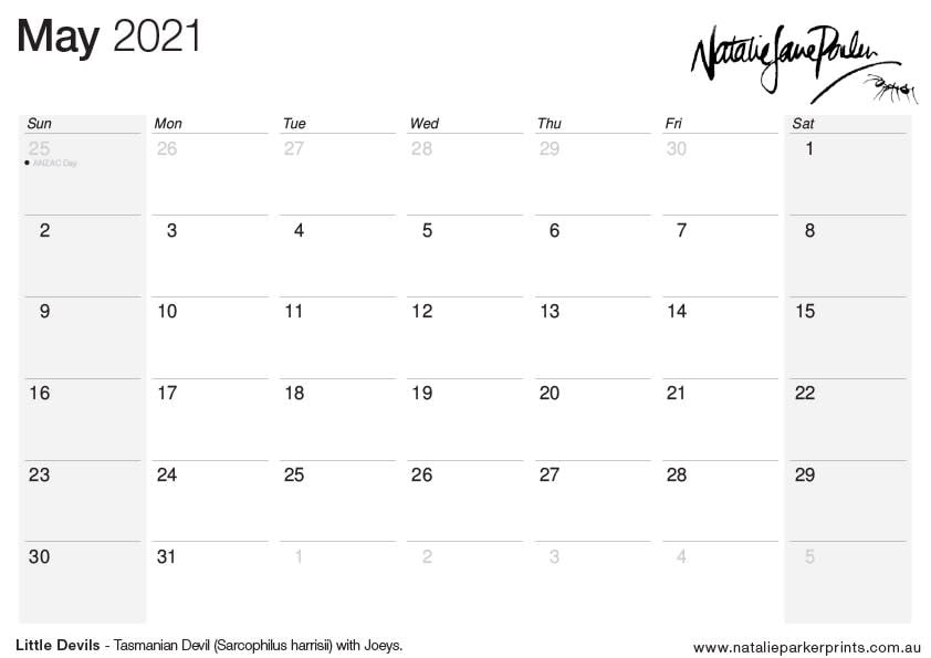 NJP 2021 Calendar A4 May cal
