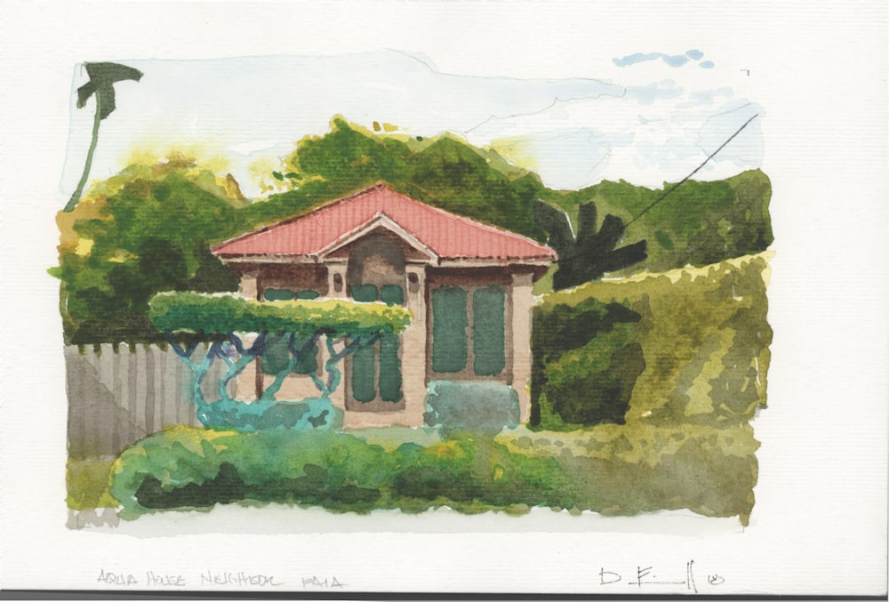 Paia Aqua house neighbor   5x7