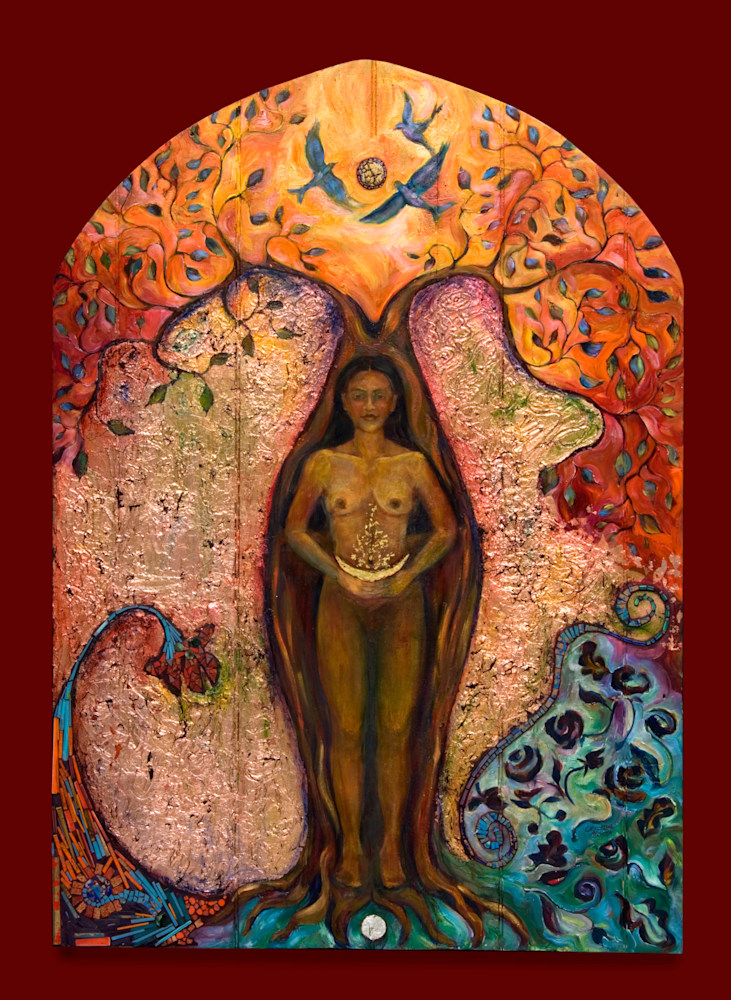 Eve and the Tree of Knowledge retablo