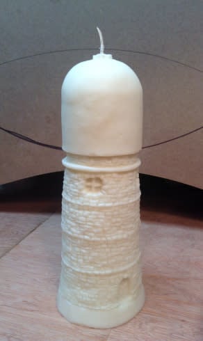 water tower candle unpainted