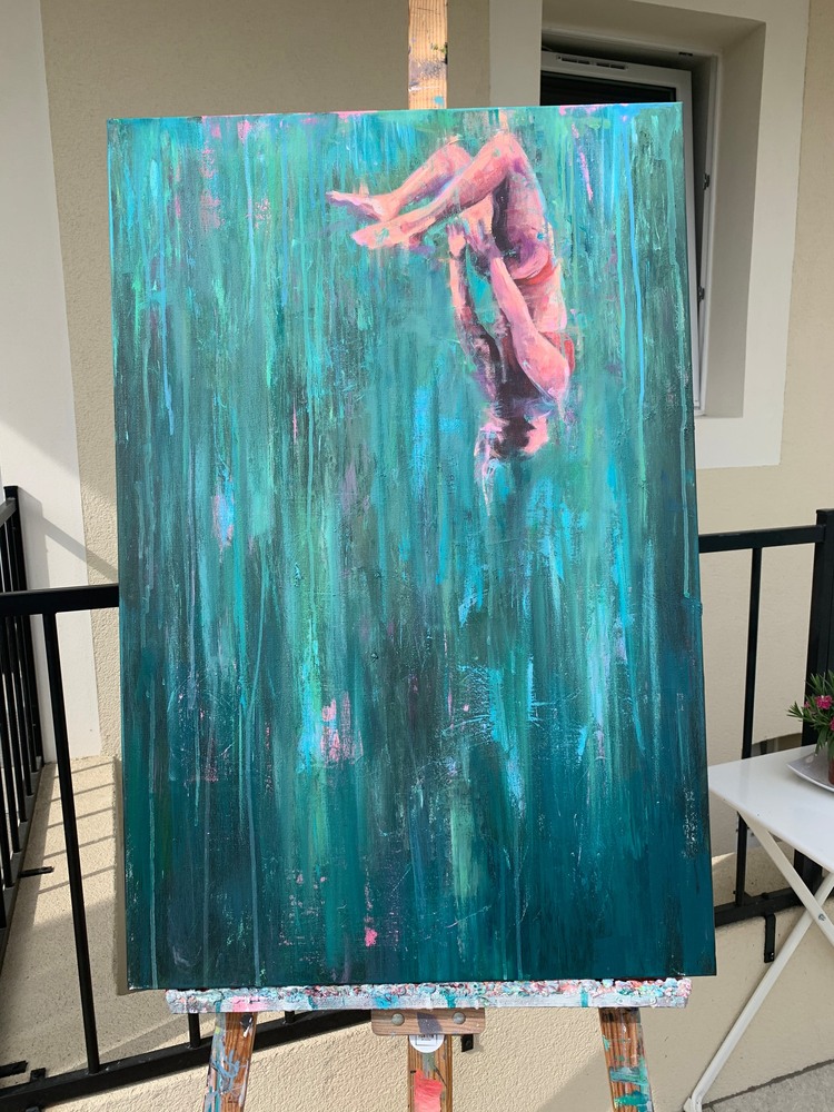 Free Fall 2020 easel in the garden