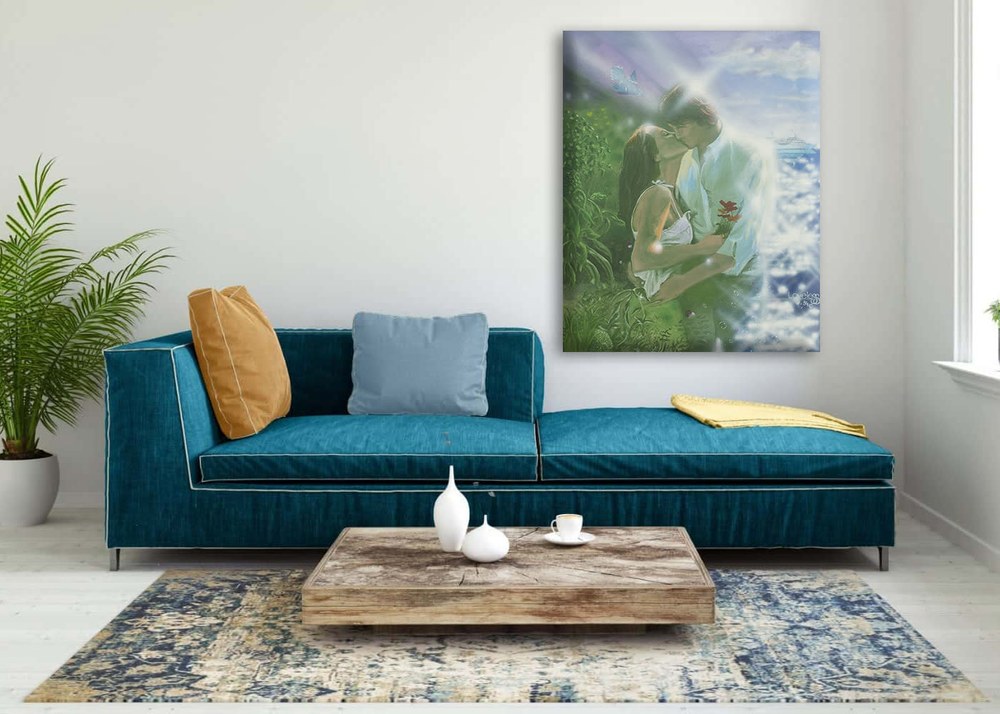 blue sofa paradise
