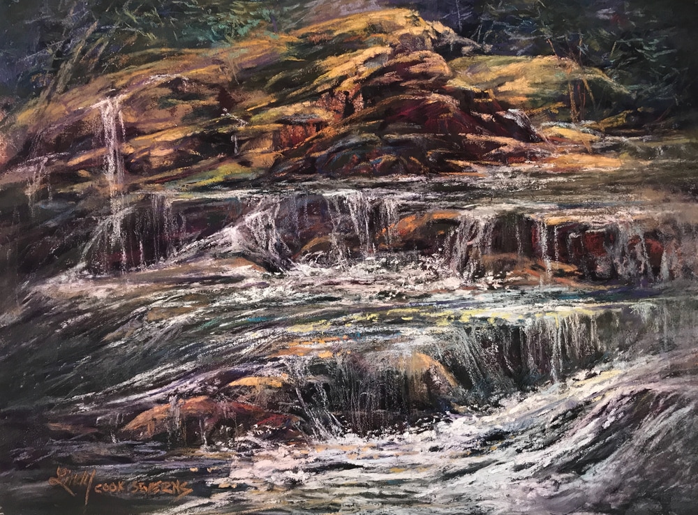Songs of Melting Snow 9x12 pastel Lindy C Severns