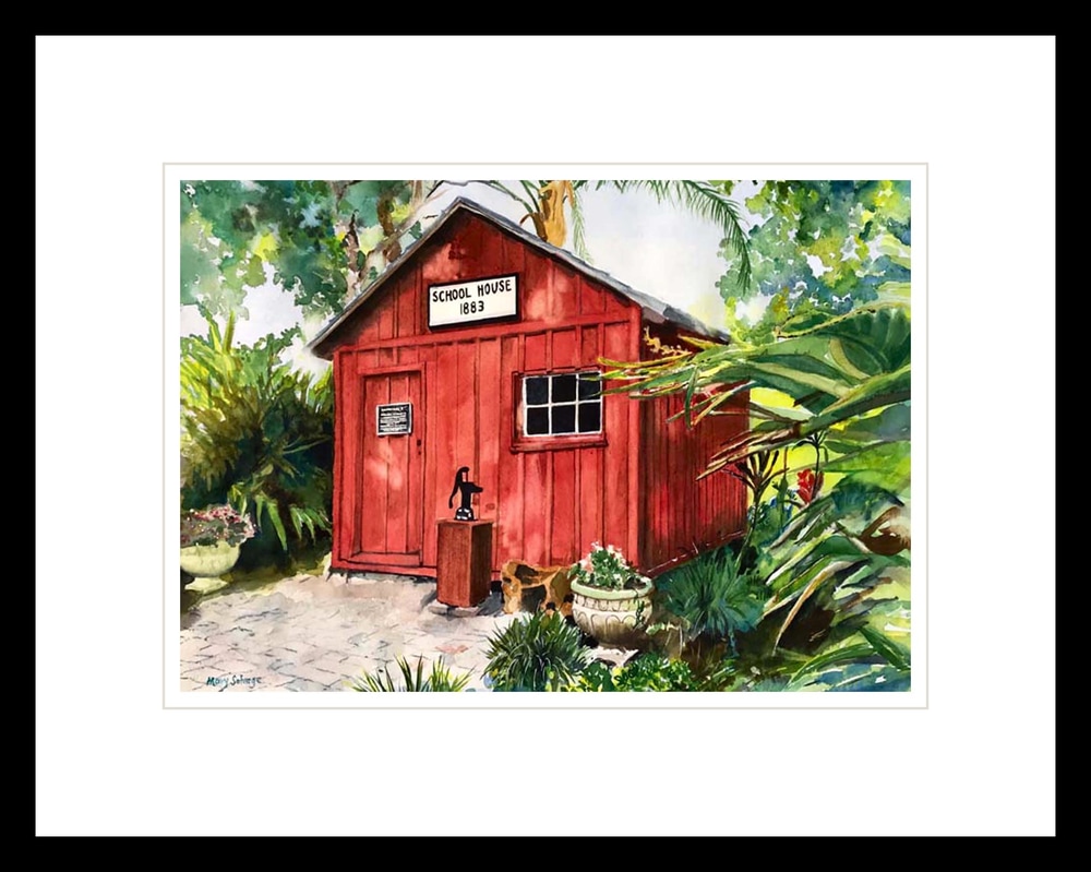 Little red school house framed
