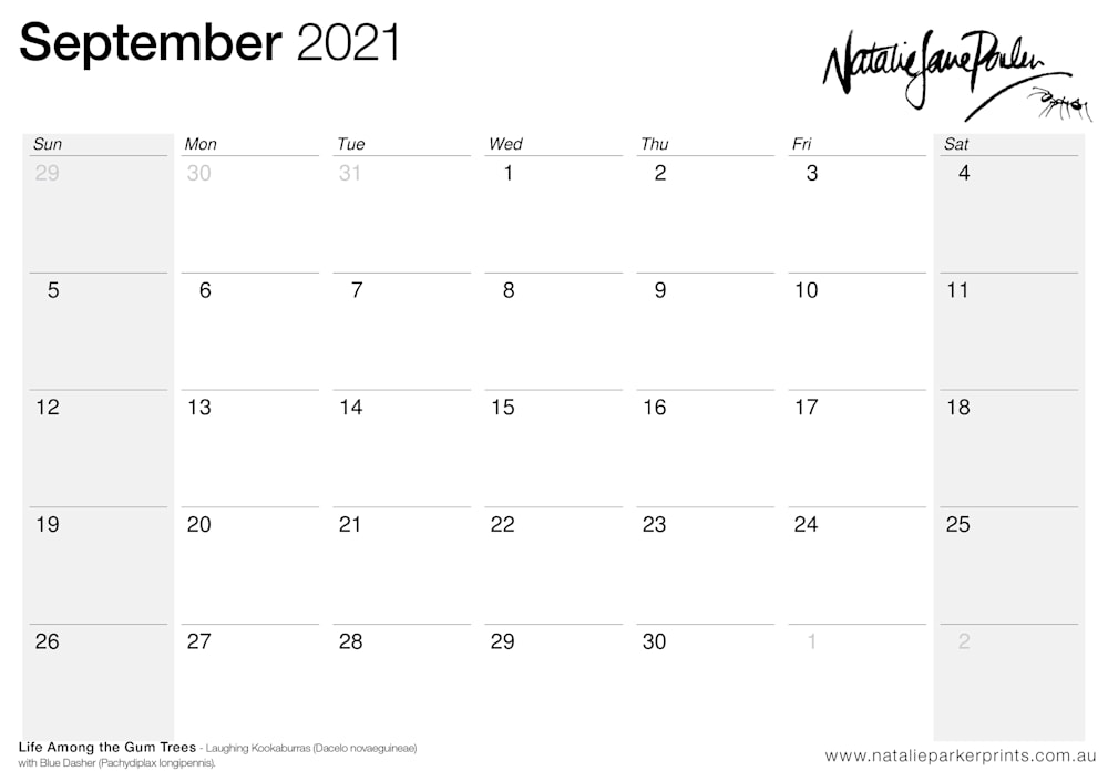 2021 Calendar A4 Sep Cal 2021 Calendar A4 Sep Cal