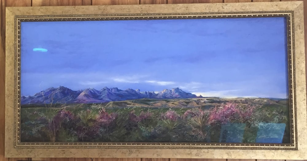 Dawn Bloom 18" x 38" pastel Lindy Cook Severns framed copy