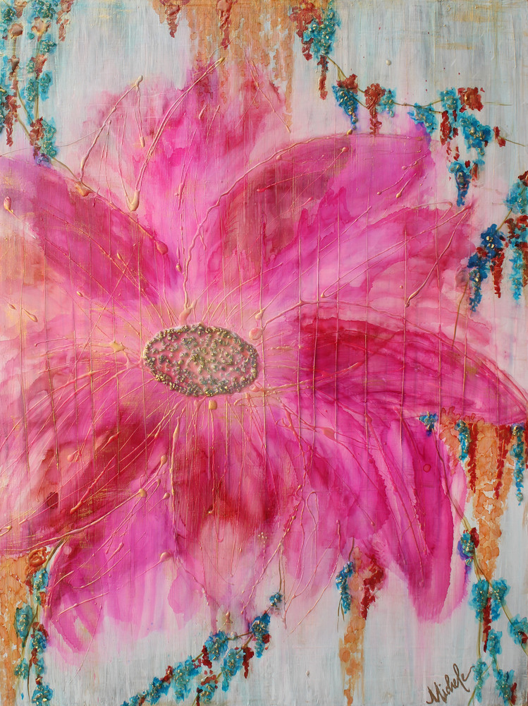 michele-haron-art-bright-pink-floral