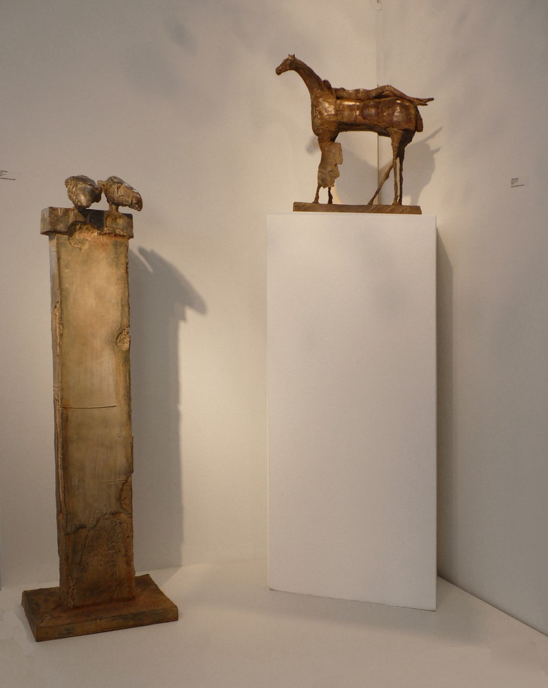 Two Bronze sculptures shown at San Francisco Art Fair: Watchers and Repose