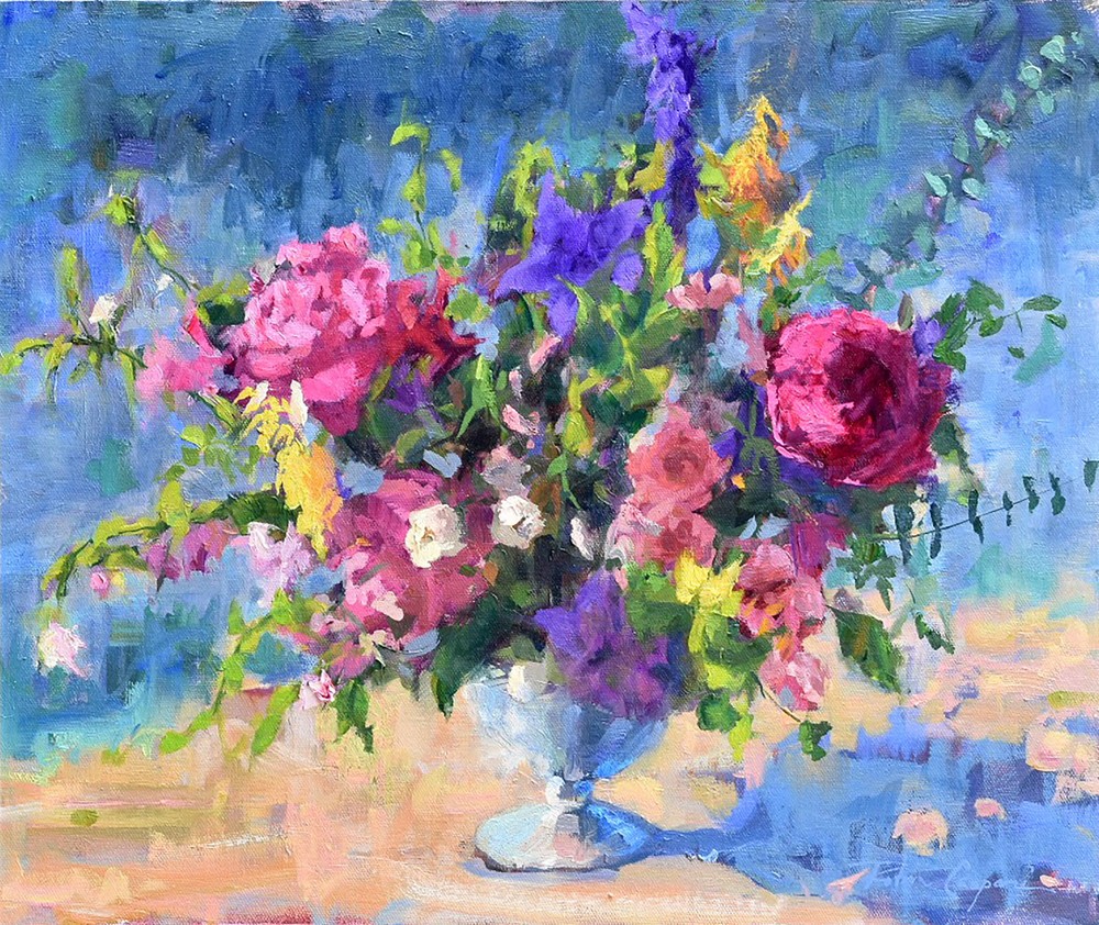 From the Field of Flowers, 16x20, Plein air oil