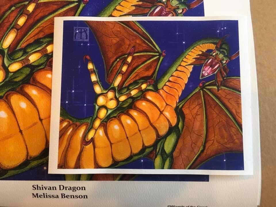 shivan dragon ltd print with inset aronowitz 