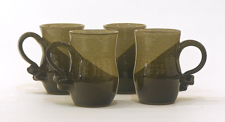 4 mugs by Kathie Hurley