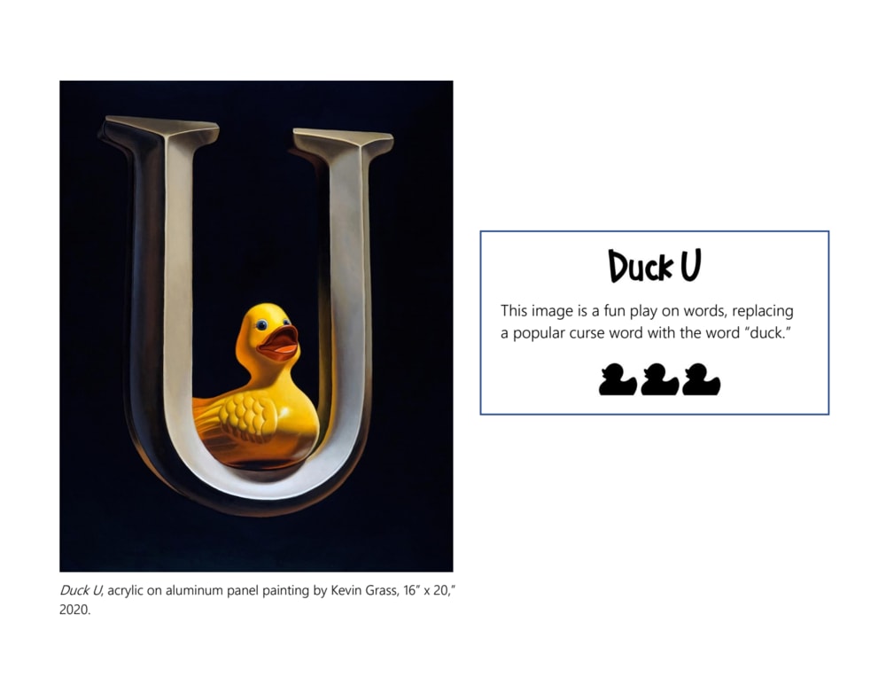 A rubber duck sitting in the letter 