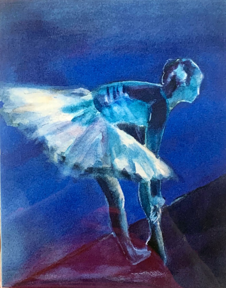 Blue Ballerina Tile | Lynn's Fine Art