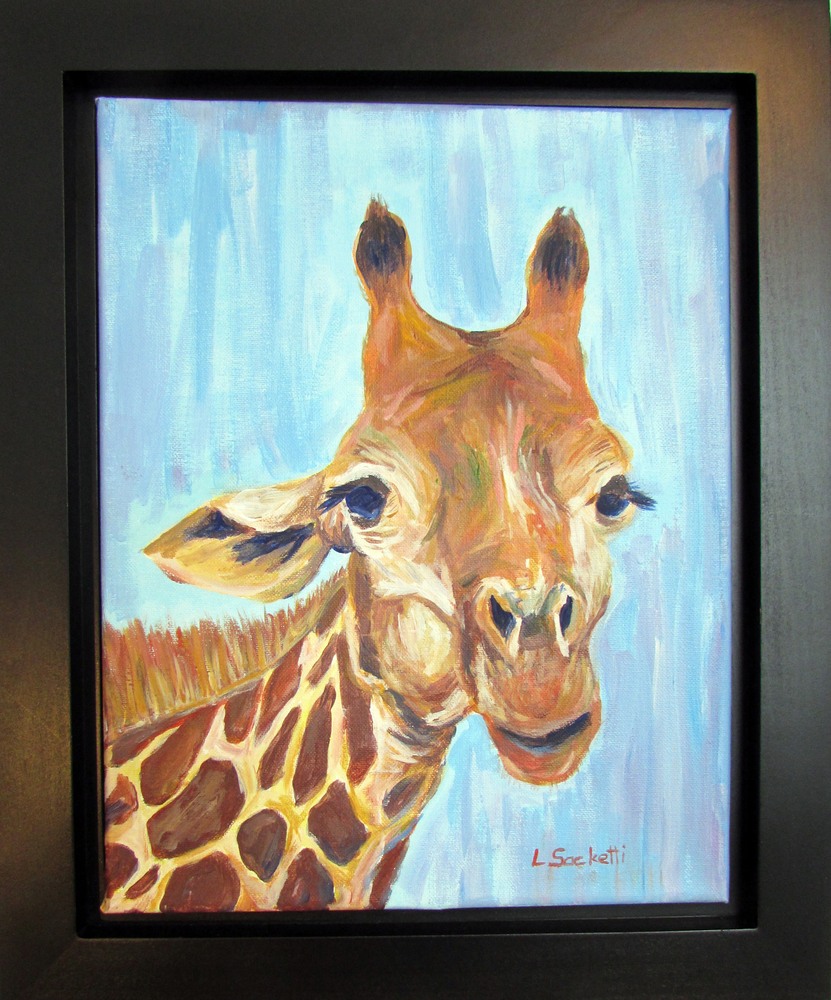 Giraffe framed