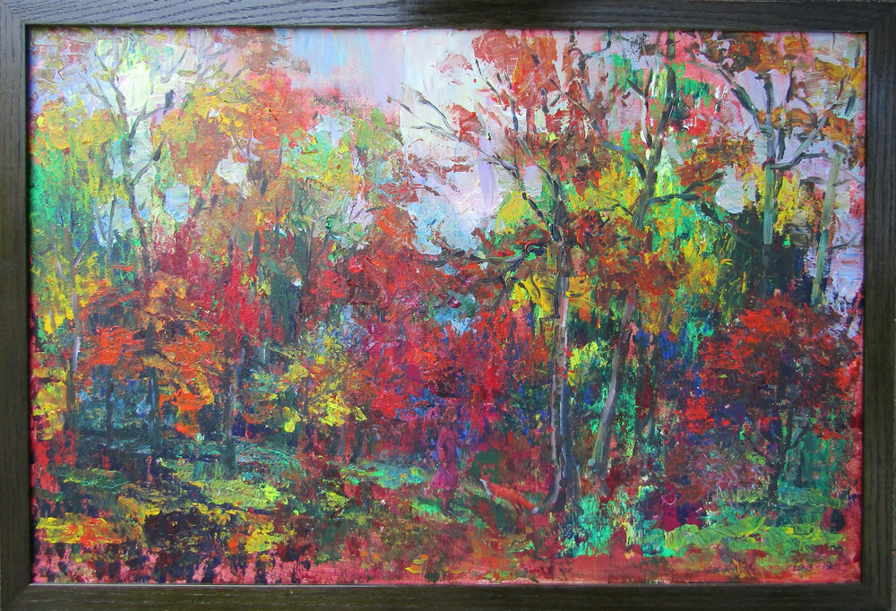 all colors of fall  acrylic frame