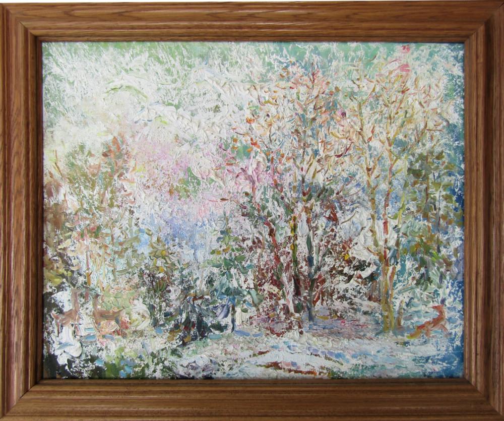 winter tale oil with frame