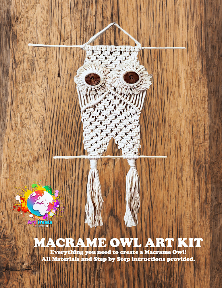 Label for Macrame Owl Barnwood sign