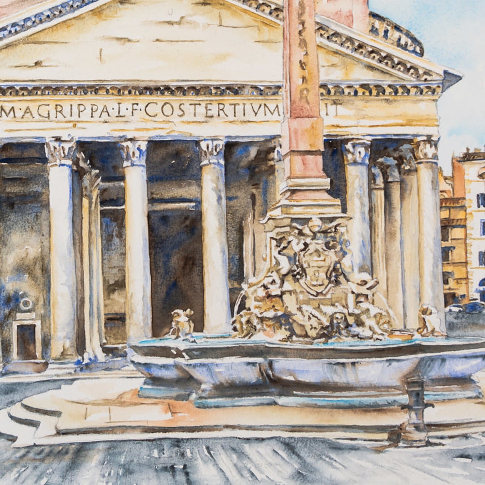 La Fontana di Piazza della Rotonda Roma | Detail 03 | Kimberly Cammerata