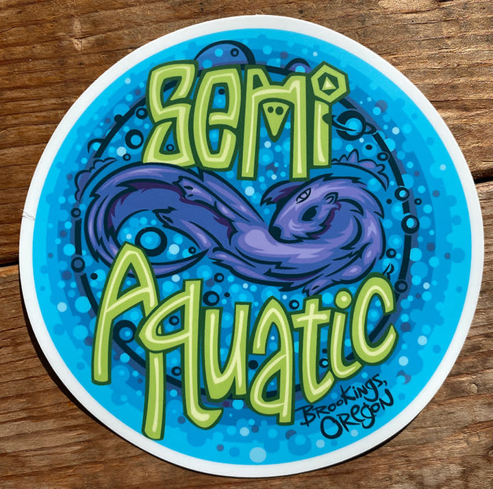 Semi Aquatic Infinity Logo Sticker