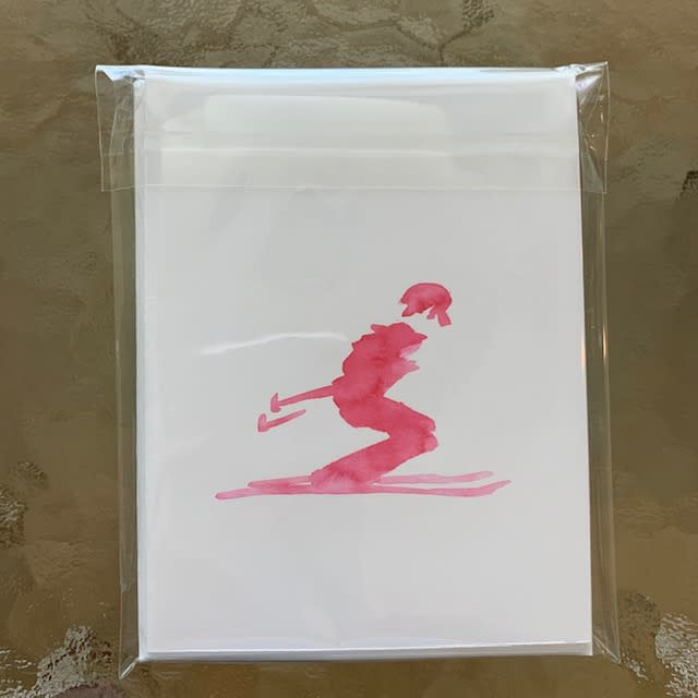 WC Skiers Card Pink