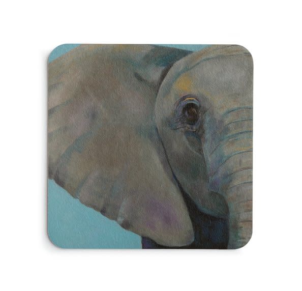 baby elephant eye   coaster