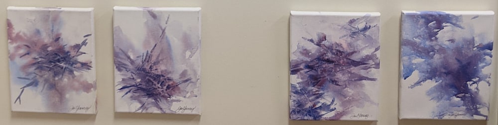 Purple Abstract Set #1 4