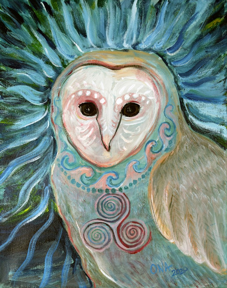 Barn Owl Painting - Spirit Animal Art