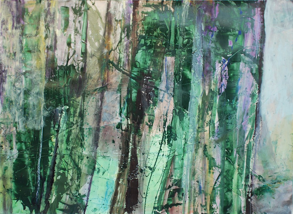 Palo Verde, acrylic on paper, 38x50