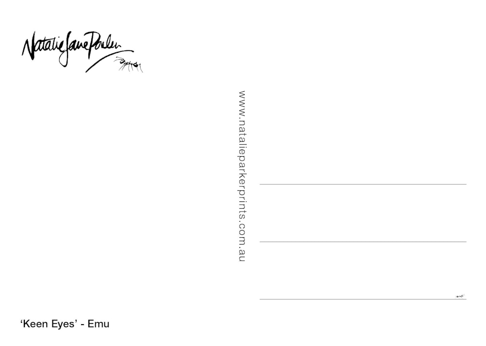 Postcard emu back