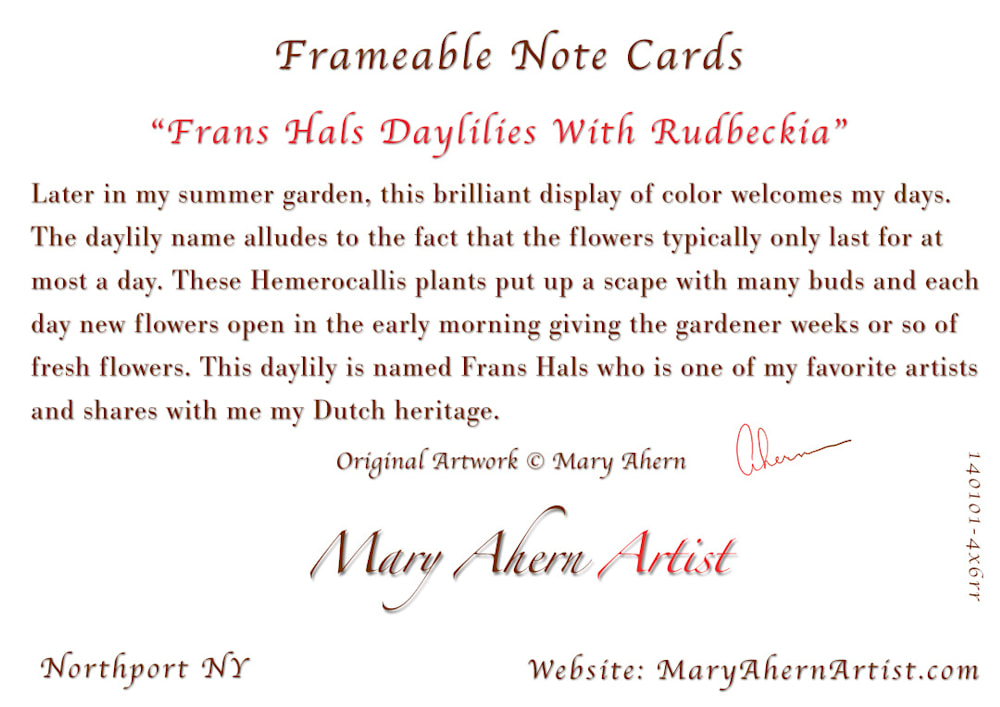 140101 4x6rr Frans Hals Daylilies w Rudbeckia back