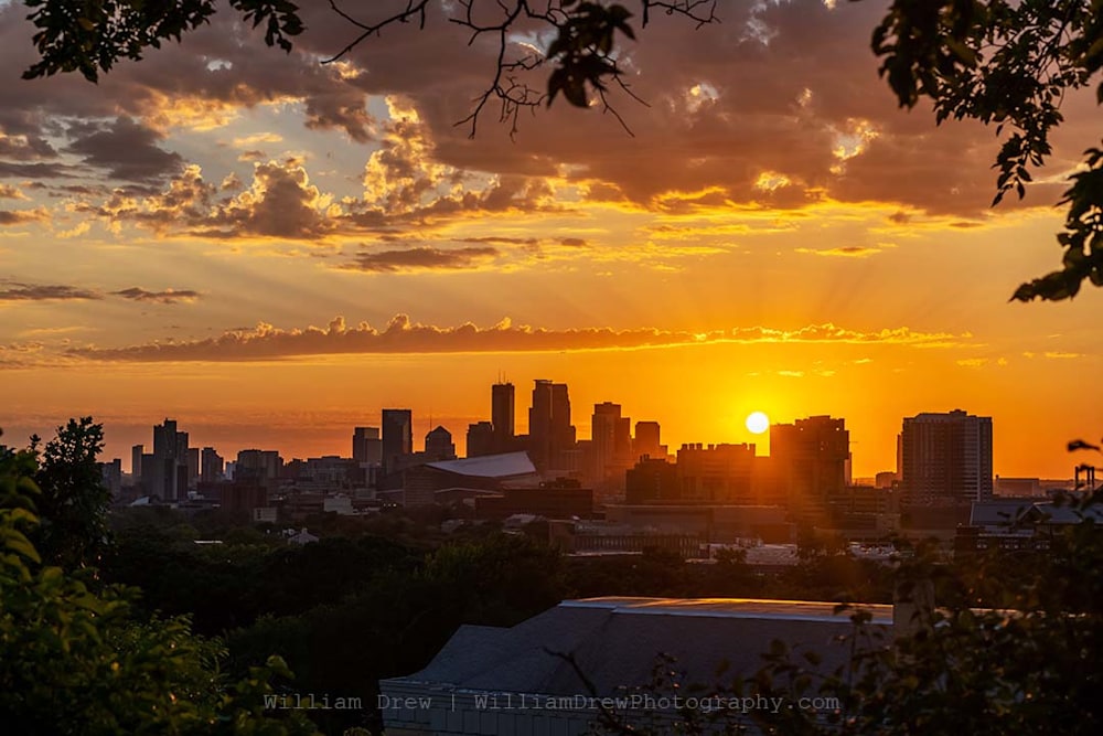 Summer Sunset and the Minneapolis Skyline sm