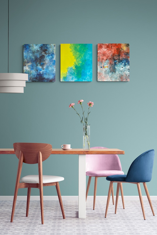 Stylish bright dining room