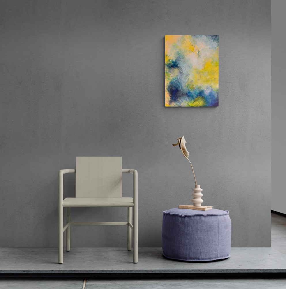Chair and pouf sitting on concrete slab (2)